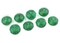 The Bead Chest Vintage Green Czech Vaseline Trade Beads Set of 8 16mm Ethiopia African Bicone Glass Large Hole Handmade